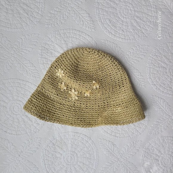 Vintage Woven Summer Sun Hat - Picture 3 of 4